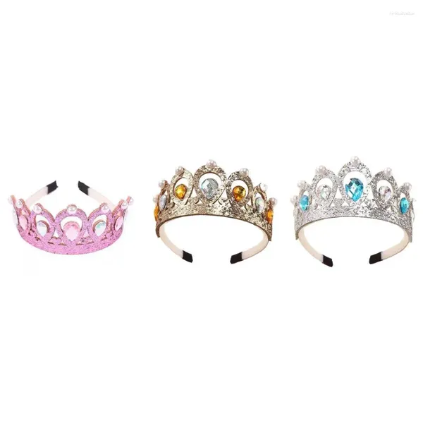 Pinzas para el pelo, corona de princesa, Tiaras de cristal, decoraciones para la cabeza, accesorios barrocos para Halloween, adultos, mujer, novia