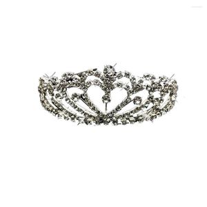 Haarclips Princess Crystal Crown Rhinestone Kids Girls Flower Prom Wedding Pageant Pearl Tiara Show Hoofdband Jewelry Xlia Xlia