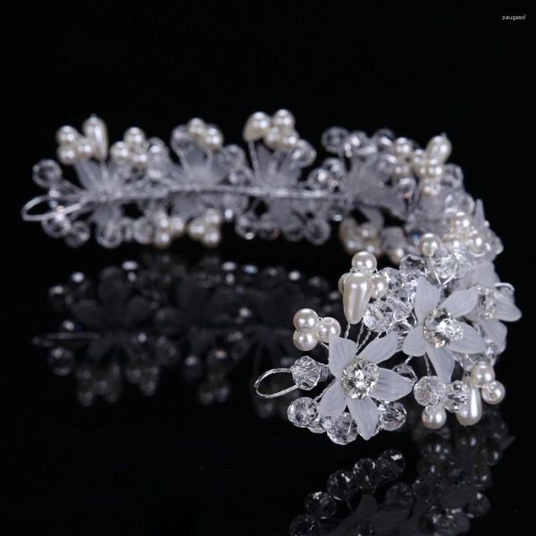 Pinces à cheveux princesse perle couronne bandeau diamant mariée diadème chapeaux cristal coiffure pour la fête de mariage