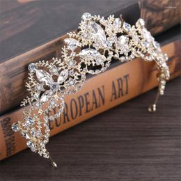 Pinces à cheveux princesse couronne de mariage cristal strass bandeau diadèmes de mariée bal dîner tête bijoux accessoires