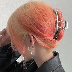 Pinces à cheveux Punk cupidon coeur sexe métal accessoires de mode pour femmes irrégulière graphique épingle à cheveux coréen charme Cool Hip Hop