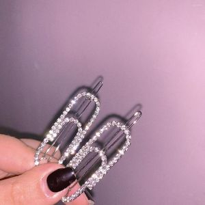 Pinces à cheveux Punk Vintage cristal trombone épingle à cheveux pour les femmes 2023 côté coréen mode frange Y2K broches broches accessoires