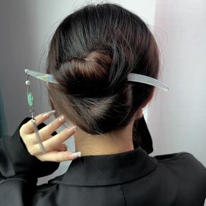 Clips de cheveux Retro Acid Acid Board Sécurité Boucle Jade Pilet en épingle à cheveux pour femmes Bijoux enroulés ACCESSOIRES MINIMALIST