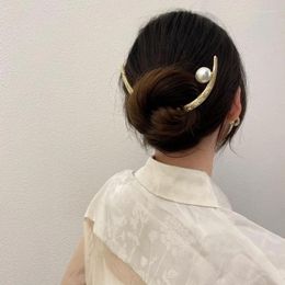 Pinces à cheveux rétro croissant de lune, fourchette pour femmes, pince à cheveux, peigne Long, accessoires de mode