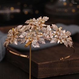 Clips de cheveux Tiaras et couronnes du bandeau de feuille de fleur pour les femmes pour femmes accessoires de mariage de mariée