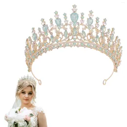 Clips de cabello Rhinestons Crowns Joyas Temperamento de boda de boda Corona simple Corona espumosa para vestidos de vestir Herramienta
