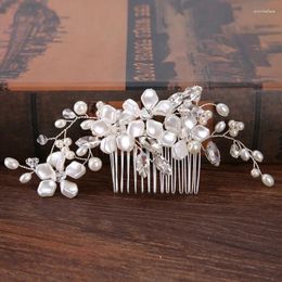 Pinces à cheveux à fleurs romantiques, bijoux de mariage pour mariée, Bouquet et peigne en perles, haut de gamme élégant pour femmes