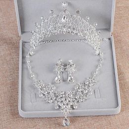 Fermagli per capelli Accessori da sposa romantici Corona Tiara Diademi nuziali e corone Set di fermagli per gioielli HG113