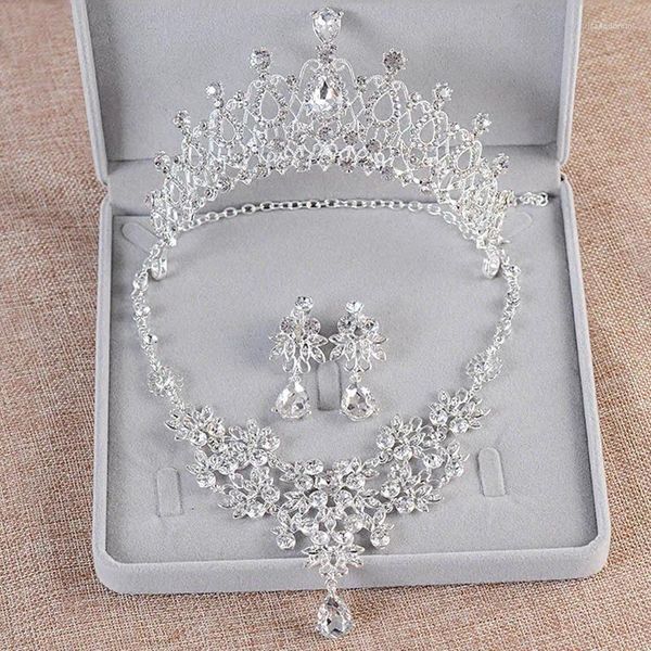 Pinces à cheveux accessoires de mariage romantiques couronne diadème diadèmes de mariée et couronnes ensembles de pinces à bijoux HG113
