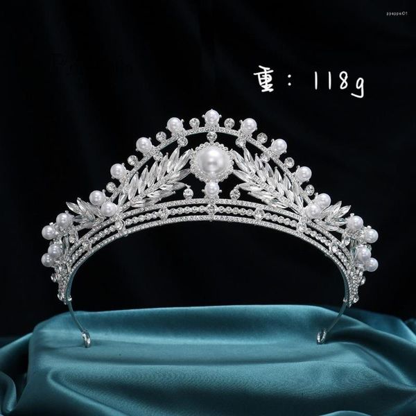 Pinces à cheveux ROSABELLA perles européennes et américaines couronnes de cristal diadèmes zircone cubique coiffure mariée bandeau mariage coiffure