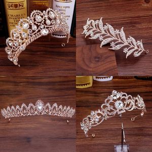 Pinces à cheveux couleur or Rose diadèmes et couronnes bandeaux pour femmes accessoires en cristal diadème de mariée bal de mariage