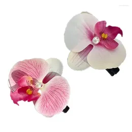 Clips de cheveux Ensemble de 2 orchidées en épingle à cheveux à la mode