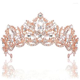 Clips de cabello Bridal Diadenta de la corona de la corona del cabello Tiara barroca Barroque para mujeres Accesorios de boda diadema de diadema de dh iNStone de lujo