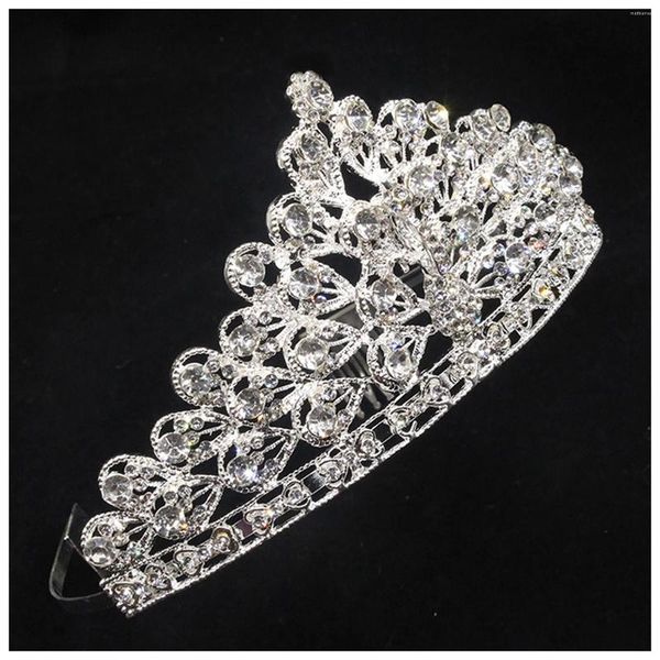 Pinzas para el cabello, diademas brillantes con diamantes de imitación, Tiaras y coronas de cristal ligeras de lujo, joyería de boda para novia, diademas de fiesta para mujeres y niñas