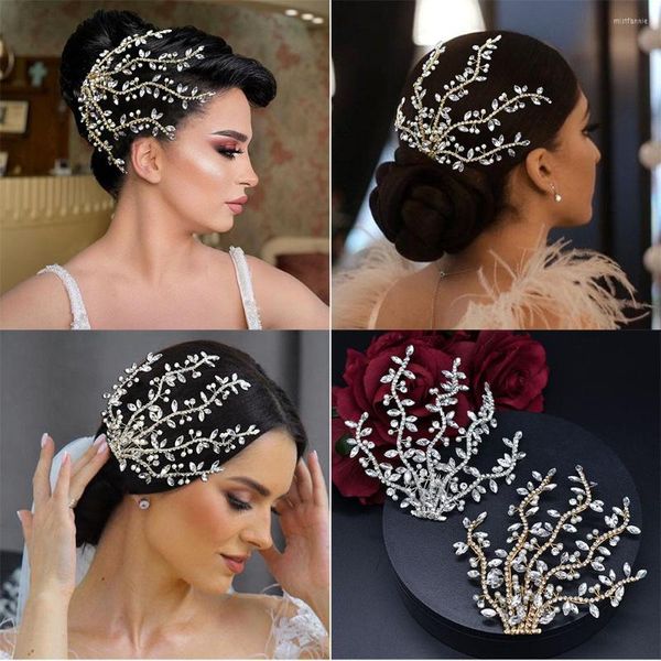 Pinces à cheveux couleur argent perle cristal mariage peignes à cheveux accessoires pour mariée fleur casque femmes mariée ornements bijoux cadeaux