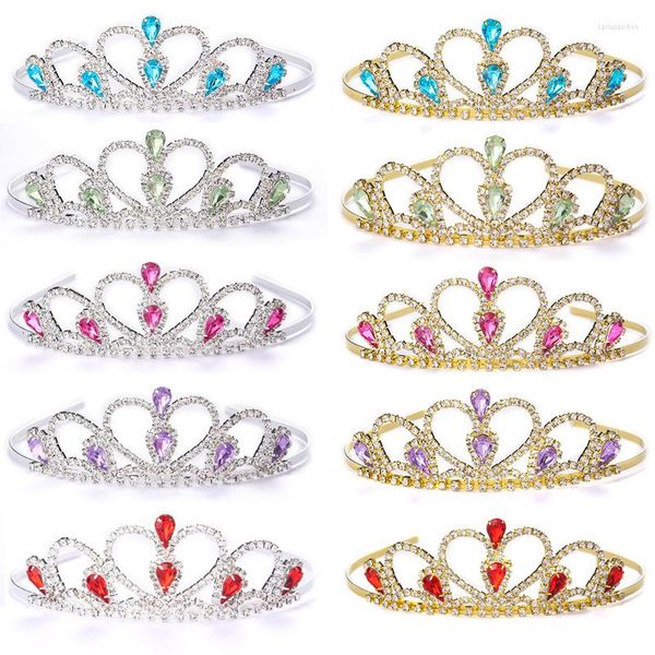 Haarspeldjes Zilver Goud Kleur Prinses Tiara's En Kronen Hoofdband Vrouwen Meisjes Bridal Prom Crown Wedding Party Accessiories Sieraden