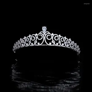 Pinces à cheveux Simple mariée Zircon couronne diadème haute qualité CZ bandeau accessoires bijoux de mariage HQ0385