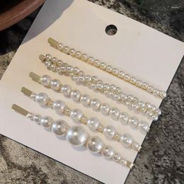 Clips de cheveux Simulated Pearl Barrettes Set 2024 Corée Twist Per perle pour les femmes d'accessoires de casse-tête pour les filles bijoux en épingle à cheveux