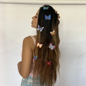 Pinces à cheveux Sindlan Y2k esthétique multicolore papillon accessoires pour femmes Kpop drôle mignon femme bijoux bandeaux Bandeau Cheveux