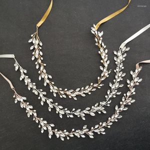 Haarspeldjes SLBRIDAL Handgemaakte Zoetwater Parel Oostenrijkse Kristallen Bruids Hoofdband Bruiloft Vine Vrouwen Bruidsmeisjes Sieraden Accessoires