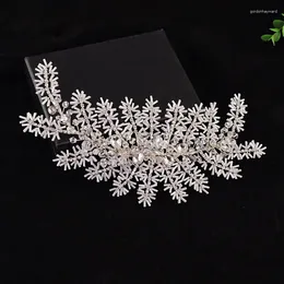 Haarspeldjes SLBRIDAL Handgemaakte luxe kristallen strass bruiloft clip haarspeldjes bruids tiara hoofddeksels accessoires dames sieraden