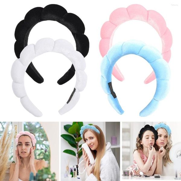 Pinces à cheveux Spa Band Twist Éponge Tête Cerceau Haut Crâne Français Mode Tempérament Lavage Visage Maquillage Accessoires En Peluche