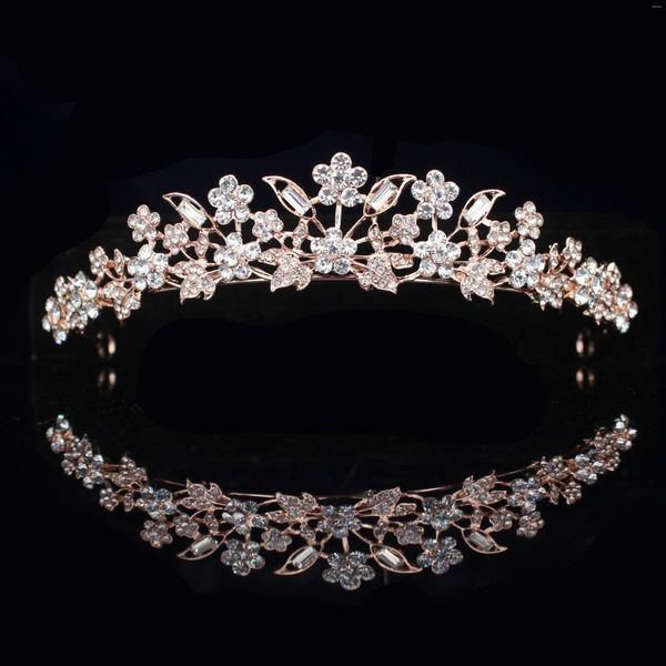 Pinzas para el pelo para mujer, Tiara nupcial brillante, corona de princesa, diadema de cristal para mujer, adornos de graduación, accesorios de joyería para la cabeza de boda