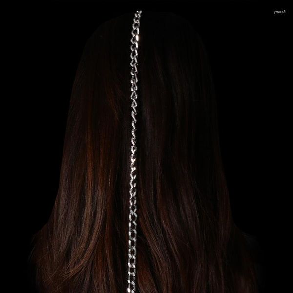 Pinzas para el pelo Stonefans, cadena larga sencilla con borlas, joyería de acero de titanio para mujer, horquilla Meatal, pasador, tocado, accesorios de boda