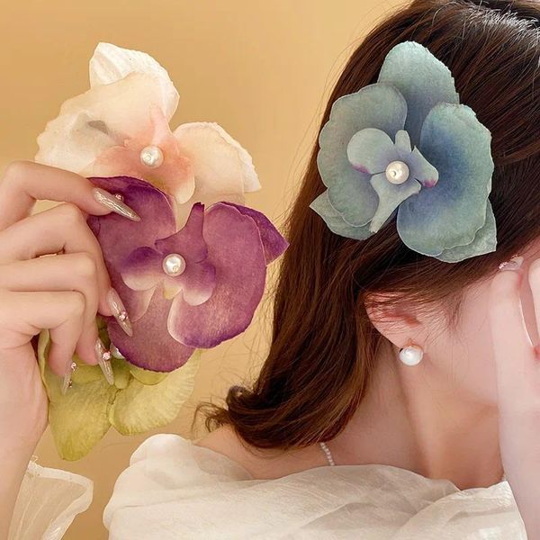 Clips de cheveux Super Fairy Flower Pearl Duck Beak Cute Beauty Girls Girls Holiday A atmosphère sens accessoires en gros