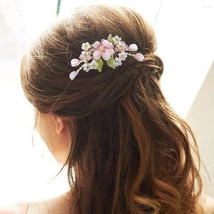 Pinces à cheveux glands fleur épingle à cheveux ensemble avec perles pendentif élégant tempérament accessoires anniversaire cadeau d'anniversaire