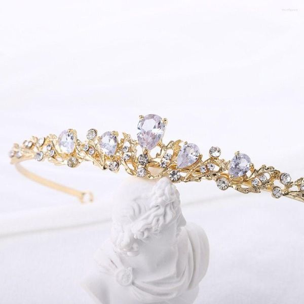 Pinces à cheveux tempérament cristal diadème luxe strass Zircon couronne de mariée bijoux de mariage accessoires femmes bandeau ornements