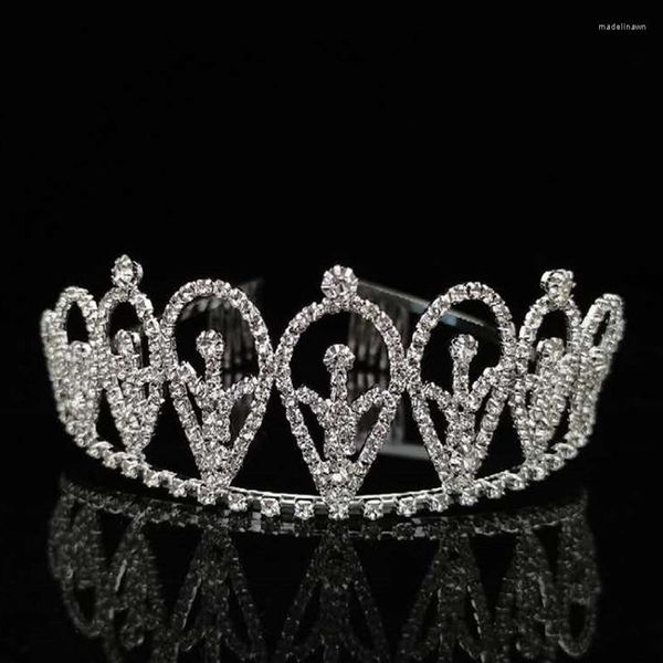 Pinzas para el cabello La princesa Corona Accesorios Eventos festivos Diadema con diamantes de imitación Boda Nupcial al por mayor