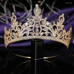 Haarspeldjes Tiara's En Kroon HADIYANA Gergous Vrouwen Bruiloft Accessorie Hoofdband BC3647 Accesorios Para El Cabello Princesa