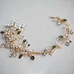 Grampos de cabelo pequenos grânulos florais meninas videira nupcial tiara cor de ouro acessórios de baile de casamento feminino headpiece