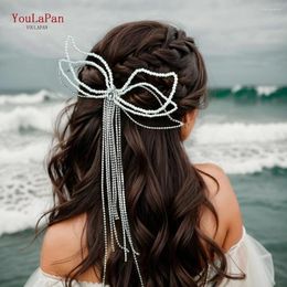 Clips de cheveux Topqueen Crystal Poux de pape-arc accessoires de mariage nuptiles pour la fête de la fête de la fête de la fête de la fête