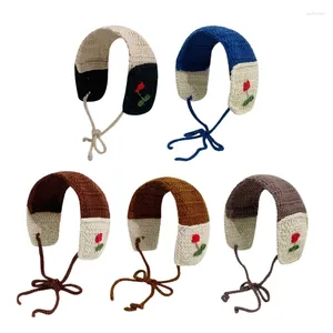 Haarclips Veelzijdige gehaakte haarband Dame Tulband Dames Hoofdwikkel Accessoires Brede elastische haarbanden Oorklep