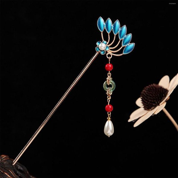 Pinces à cheveux Vintage mariée épingle à cheveux accessoires Style chinois bâton simulé perles papillon étape secouant épingle bijoux pour femmes ML