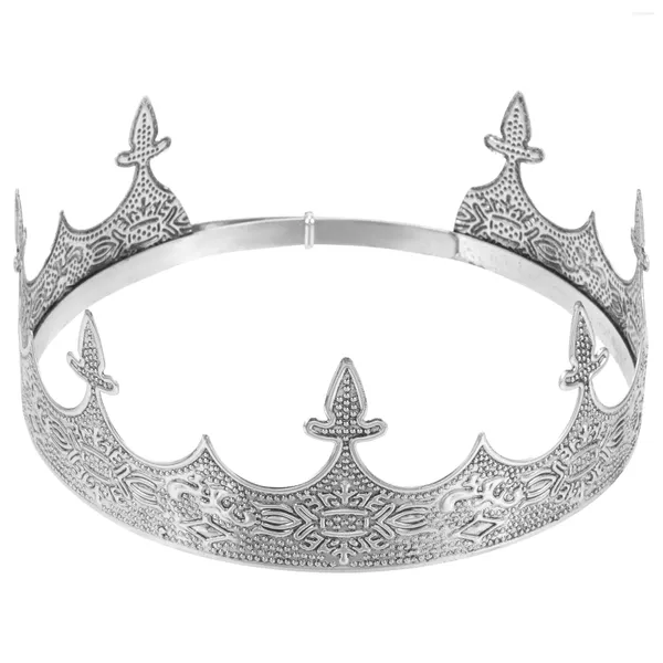 Clips de cheveux Vintage Men Crown King's Bandon pour le groupe de mariage Cosplay Halloween Head Jewelry Accessoires Ornement