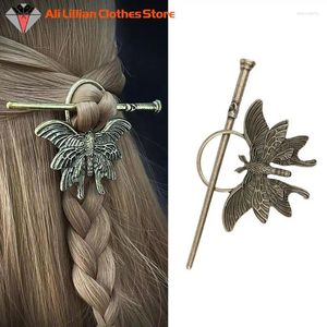 Haarspeldjes Vintage Metalen Eetstokjes Scandinavische Stijl Hoofdtooi Gothic Punk Sticks Meisjes Accessoires Voor Vrouwen Y2k Vlinder Clip