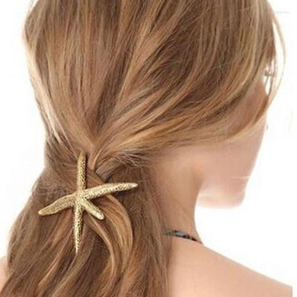 Clips de cheveux Vintage Metal Hairpins étoiles de mer pour femmes Alllie Fashion Fashion Accessoires