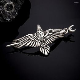 Pinzas para el cabello Vintage nórdico Cuervo águila mujeres horquillas pájaros reina Metal palo pasador vikingos Noble tocado accesorios joyería para niñas