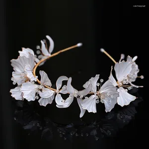 Pinces à cheveux accessoires de mariage bandeau de feuille de fleur bandeau diadème pour les mariées femmes coiffes couronne coiffure chapeaux bijoux de mariée