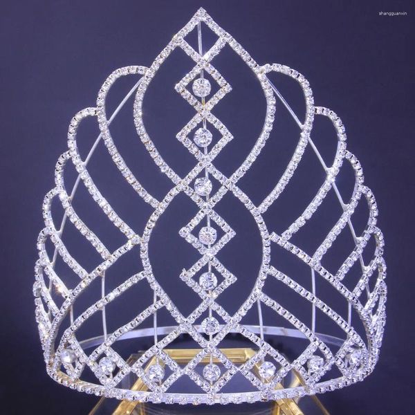 Pinzas para el cabello, accesorio de boda, Tiara de cristal de lujo para mujer, corona para la cabeza, Tiaras y coronas de novia