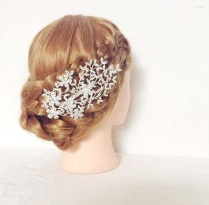 Pinces à cheveux mariage accessoires de mariée mousseux cristal autrichien strass pince postiche femmes bijoux bâton fête bal