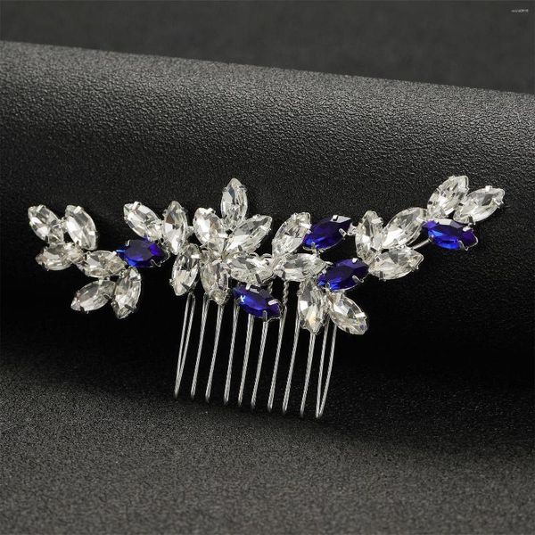 Pinzas para el cabello, peines de boda, horquillas brillantes con diamantes de imitación para accesorios de novia, tocados de cristal de Metal chapados en plata, joyería