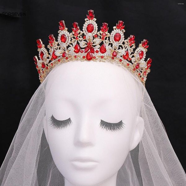 Pinzas para el cabello, coronas de boda para accesorios de novia, diademas brillantes con diamantes de imitación, Tiaras grandes, diadema de princesa, joyería de moda para mujeres y niñas