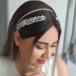 Haarspeldjes Bruiloft Hoofdband Bruid Tiara Hoofddeksel Strass Bruidshoofddeksels Accessoires Haarkleding Kristal Vrouwen Tiara's