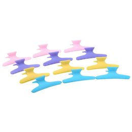 Haarclips hele 12 stcs mode plastic colorf kapselgereedschap vlinder klauw salon sectie clip klemmen haarspeld styli2319887 drop del otgn5