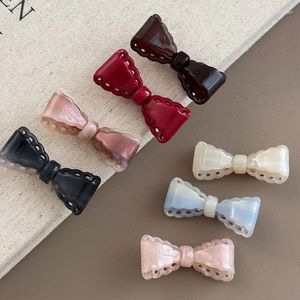 Pinzas para el cabello al por mayor Ins 6CM pequeño Clip de pico de pato Floral lado colorido de ácido acético para accesorios dulces para niñas