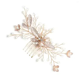 Hair Clips Woman's Pearl Decor Comb Woman Elegante legeringsbrastel voor prinses feest gunsten accessoires